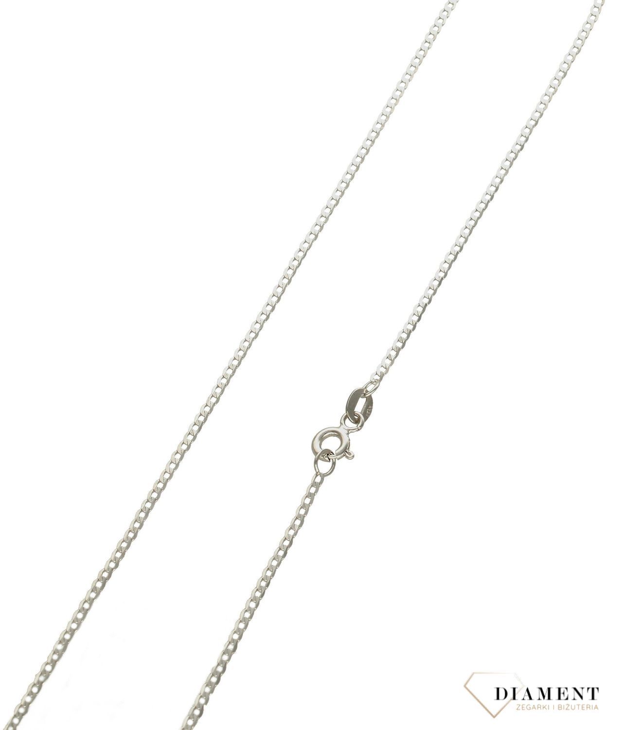 Złoty łańcuszek 585 Pancerka Białe Złoto 1,5 mm (2).jpg